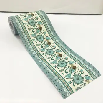 

Creative Parrot Floral Wallpaper Borders Waterproof Kitchen Wall Decor Waist Line Stickers diy Living Room Birds Sticker EZ075