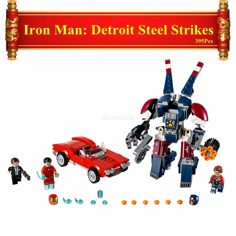 

Best Gifts Or Presents Compatible Legoing Marvel Super Heroes Iron Man: Detroit Steel Strikes Model Building Blocks Toys Legoing