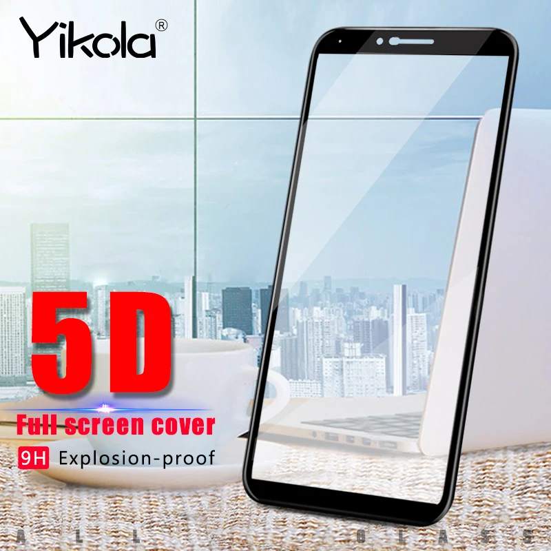 Yikola 5D Curved Glass For Oneplus 6 5T Screen Protector Full Cover Round Edge One Plus Tempered 1+6 | Мобильные телефоны и