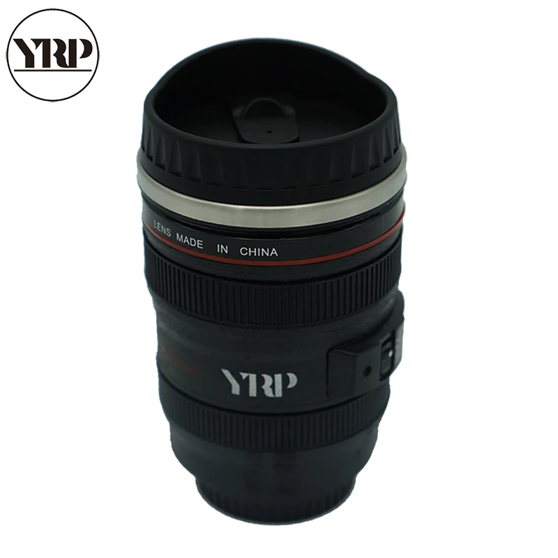 

YRP 400ML Stainless Steel Inner Kitchen Dining Bar Home Office Milk Tea Coffee Self Stirring Mug Cup Emulation Camera Lens