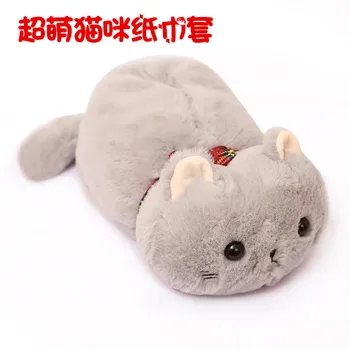 

candice guo! super cute plush toy lovely papa tie kitten cat Tissue Boxes Cover Paper Towel Cases birthday Christmas gift 1pc