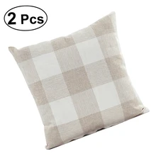 Ретро шашки пледы хлопок лен мягкая декоративная подушка с узором в виде квадратов Чехлы для домашнего декора наволочка для дивана автомобиля