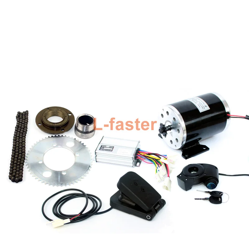 500W Brush DC Motor Kit With Gas Pedal MY1016 High Speed Motor Kit Use