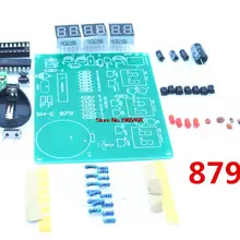 DIY Наборы AT89C2051 электронные часы цифровая трубка светодиодный Дисплей люкс электронный модуль Запчасти и компонент 9 V-12 V комплект 879