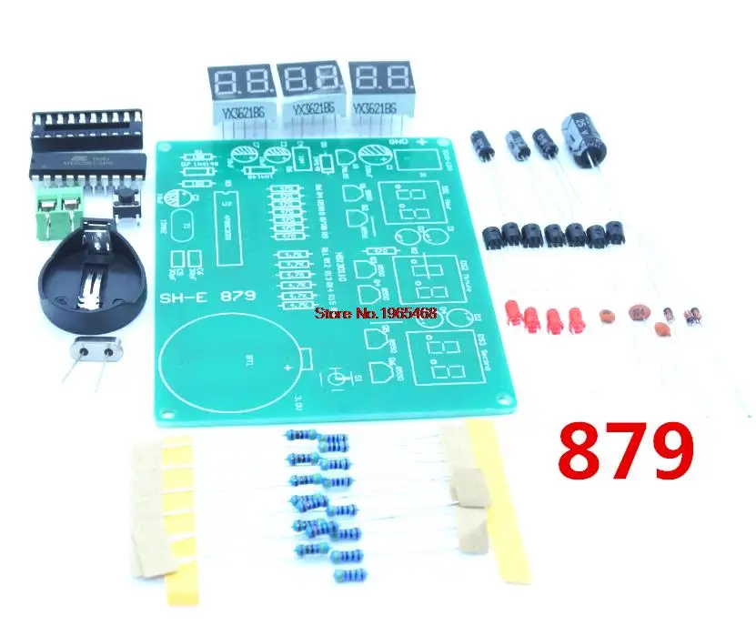 

DIY Kits AT89C2051 Electronic Clock Digital Tube LED Display Suite Electronic Module Parts and Component 9V - 12V Kit 879
