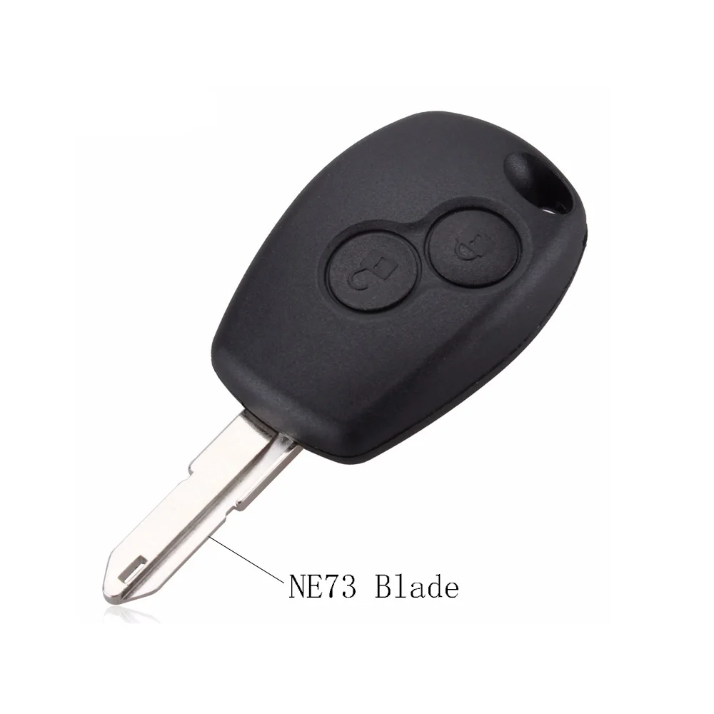

2 Buttons Replacement Key Case For Renault Duster Logan Fluence Clio Uncut Blade NE73 Keys Car Covers Keys