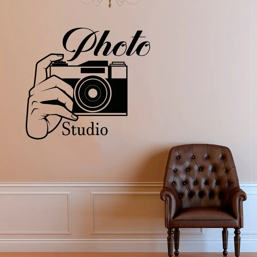 Photo Studio Logo Wall Sticker Photo Camera Vinyl Wall Decal Removable