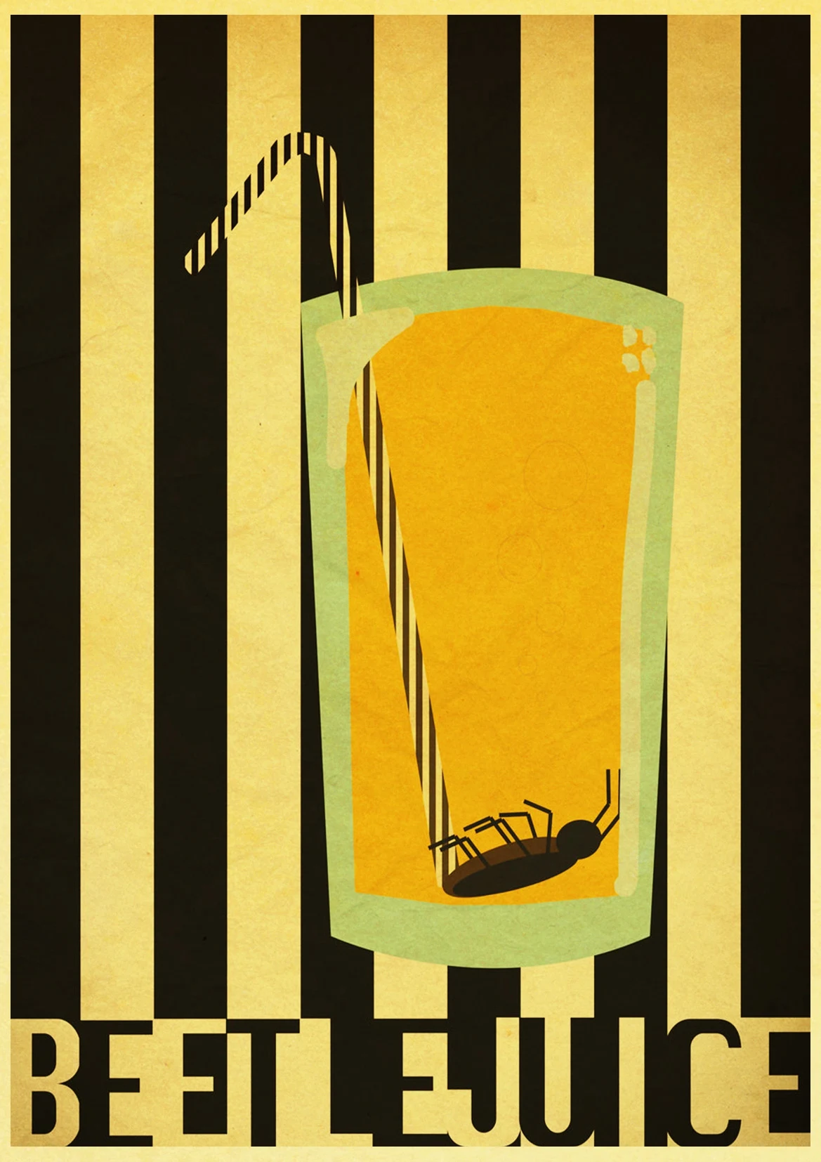 Фильм ужасов Beetlejuice Ретро плакат Стикеры из крафтовой бумаги украшение дома стикер на стену