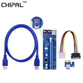 

10pcs Voltage Stabilizer 100CM PCIE PCI-E 1x to 16x Riser Card Extender + USB 3.0 Cable / SATA to 4Pin IDE Molex Power Supply