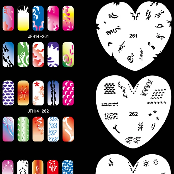 Airbrush Nail Art Stencil Set 14, 20 Sheet Stencil Set with an Average