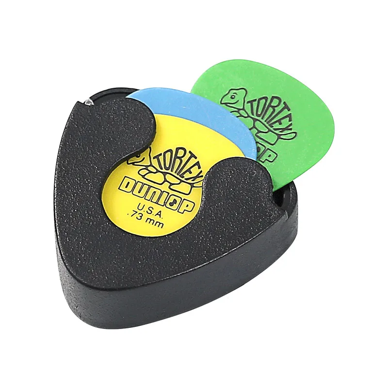

1 piece Dunlop Guitar Pick Holder Plastic Plectrum Case Mediator Quick Storage Self Adhesive Triangle Shape Guitar Holder Case