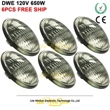 Litewinsune 6 шт. Par лампы GE DWE 120 в 650 Вт галогенные металлогалогенные лампы источник для театральной аудитории Блиндер Освещение