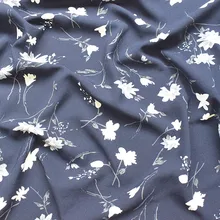 Модная шифоновая ткань от кутюр, сатин из искусственного шелка, цветочный Гортензия, зеленые листья, гладкая, драпировка, шитье, ремесло на метраж ST-04