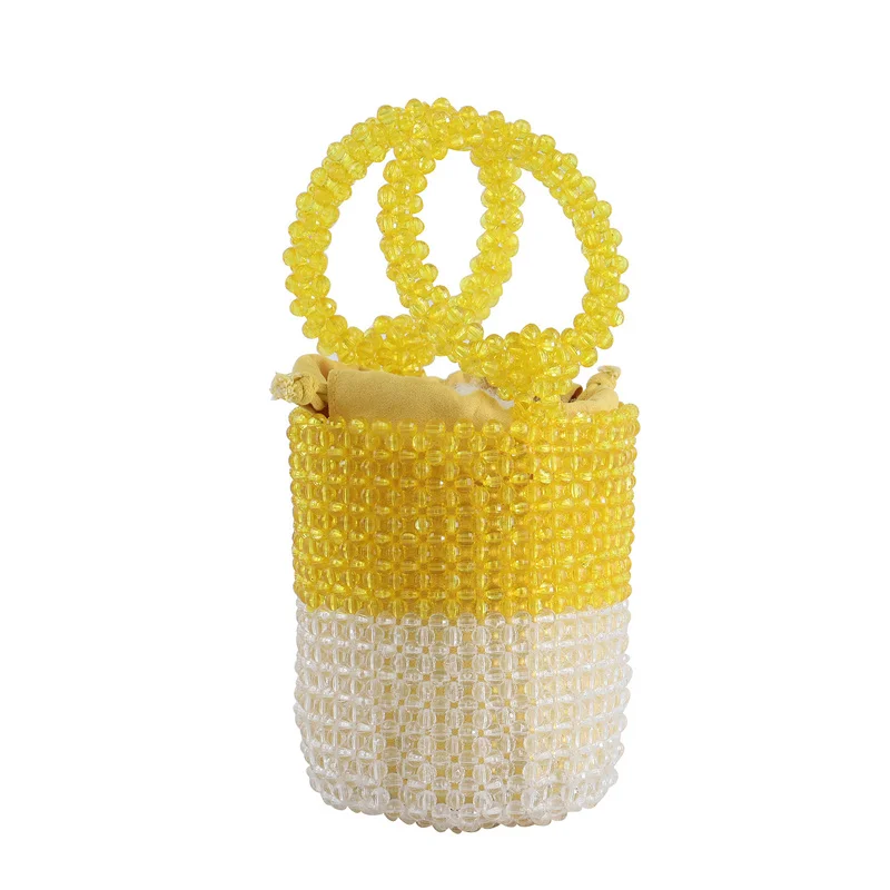 

Creative New Oval Pearl Portable Round Ethnic Design Bucket Type Hand Beads
