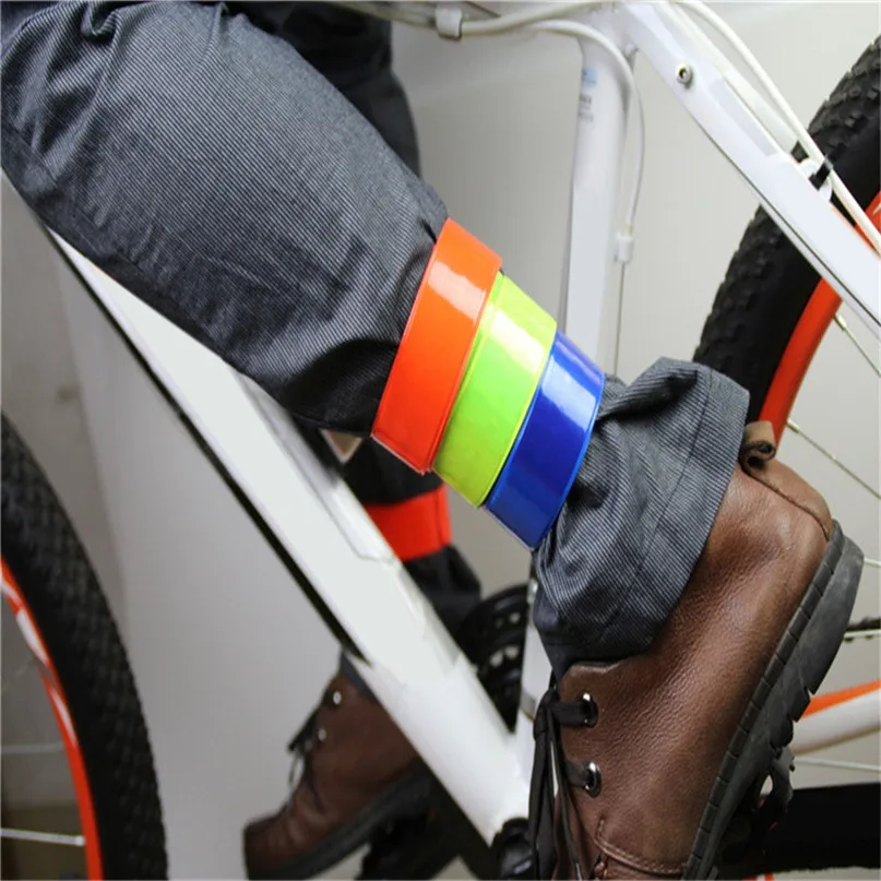 

Protable Road Mountain Bike Bicycle MTB Reflective Safe Leg Clip Strap Beam Band Bottom Belt Cycling shorts #2M14