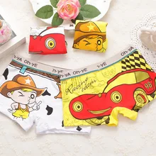 4 шт./партия, детское нижнее белье трусы-боксеры для мальчиков, cueca, От 2 до 10 лет, детские трусики с рисунками нижнее белье для мальчиков bragas calcinhas calcinha infantile