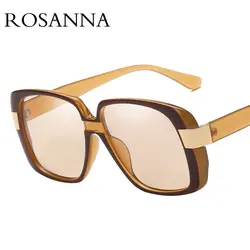 ROSANNA Ретро кошачий глаз солнцезащитные очки Для женщин большой плоский топ солнцезащитные очки Для мужчин квадратный роскошные