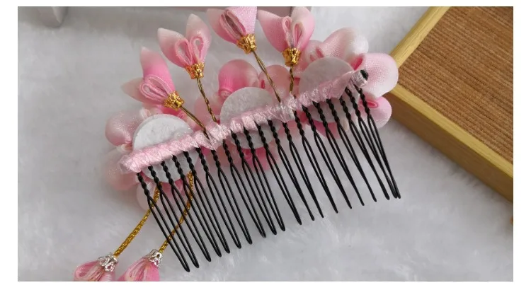 Изготовленный на заказ ручной работы японский кимоно Sakura hairwear Девушки Головные уборы женские заколки kanzashi цветок заколки для волос с длинным падением