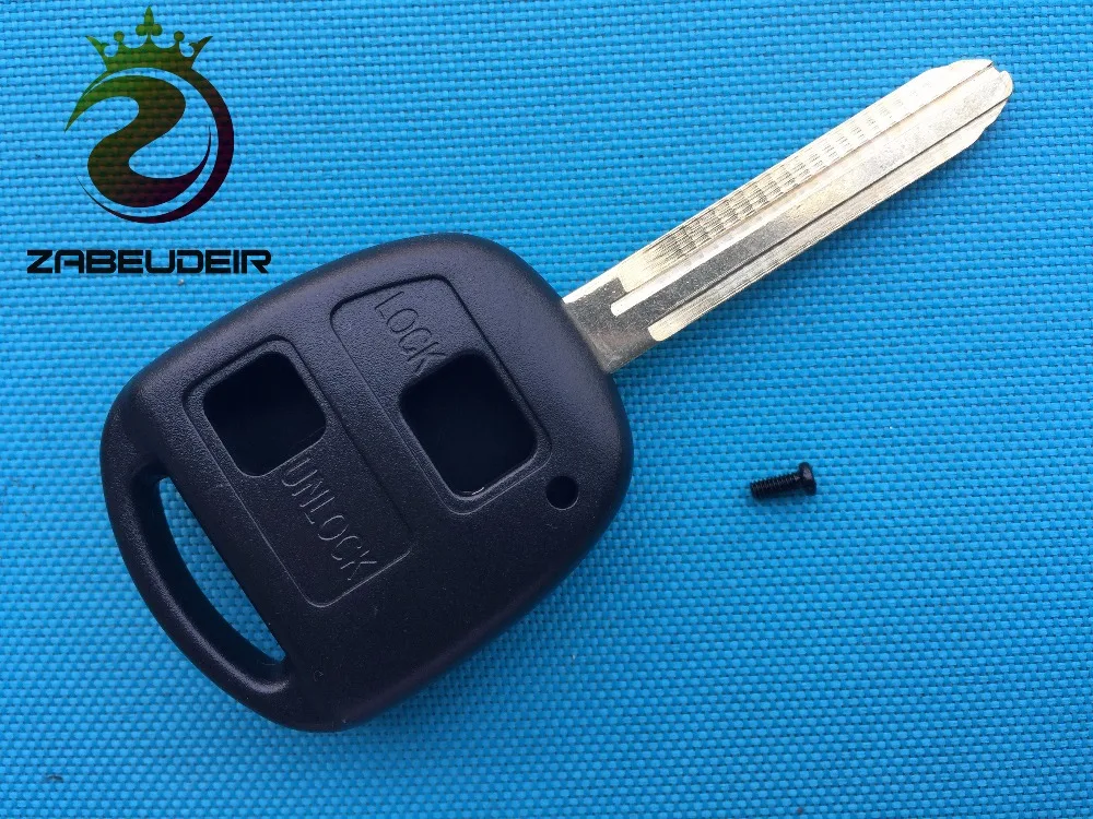 

1pcs replacement case For Toyota RAV 4 COROLLA AVENSIS CELICA PRUIS PICNIC CAMRY REMOTE KEY FOB 2 BUTTON TOY43 blade NO LOGO