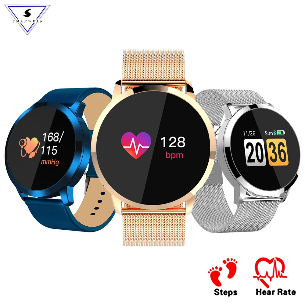 Q8 OLED Bluetooth Heart Rate Monitor Stainless Steel Waterproof