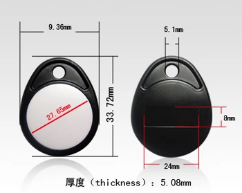 

1000pcs 125KHZ EM4100 ID RFID Keyfobs,RFID Tag,RFID token for Access control KF-06