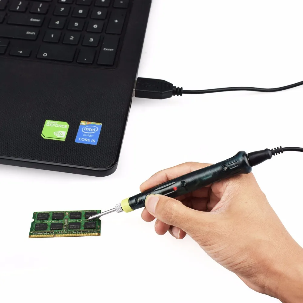 NEWACALOX 5 в 8 Вт Мини Портативный USB Электрический паяльник ручка наконечник с
