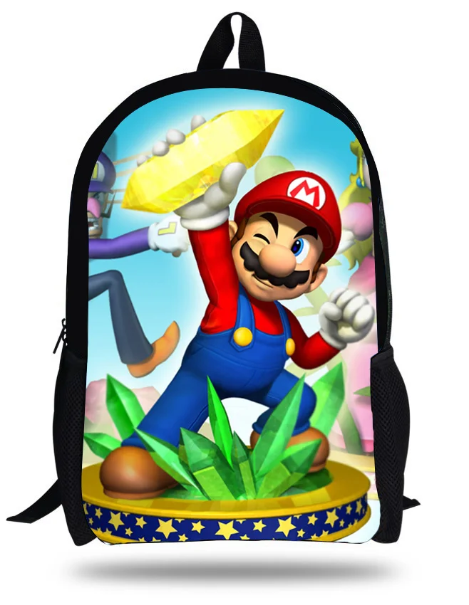 

16inch Popular Game Super Mario Bros Printing Backpack Set For Children School Bags Boys Girls Bookbag