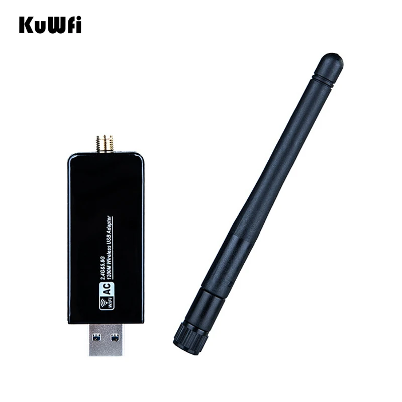 802.11AC 1200 Мбит/с USB беспроводная сетевая карта 2,4G/5G двухдиапазонный USB Wifi адаптер USB3.0 интерфейс с 2dBi антенной Wifi приемник