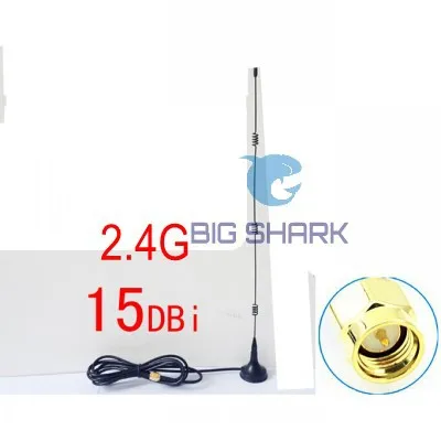 

5pcs SMA male sma-j connector for 2.4G 2400-2500mhz 15DB sucker wifi antenna high-gain router AP LAN module