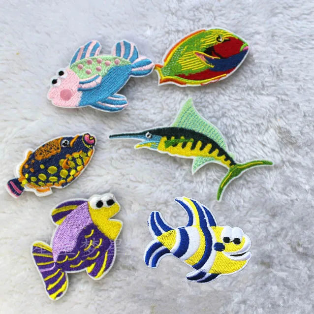 NEW Sea Creatures Colorful Tropical fish patch full Embroidered patches