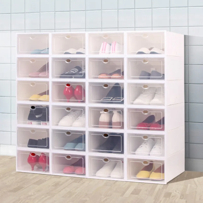 

Clear Shoes Box Clothing Organizer Dustproof Plastic Storage Box Thick PP Material Plastic Box