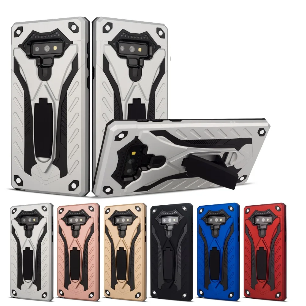 Phantom Knight two in one anti-fall armor phone shell for samsung s7 s8 s9 note 8 9 invisible bracket case j4j6j8 2018 |
