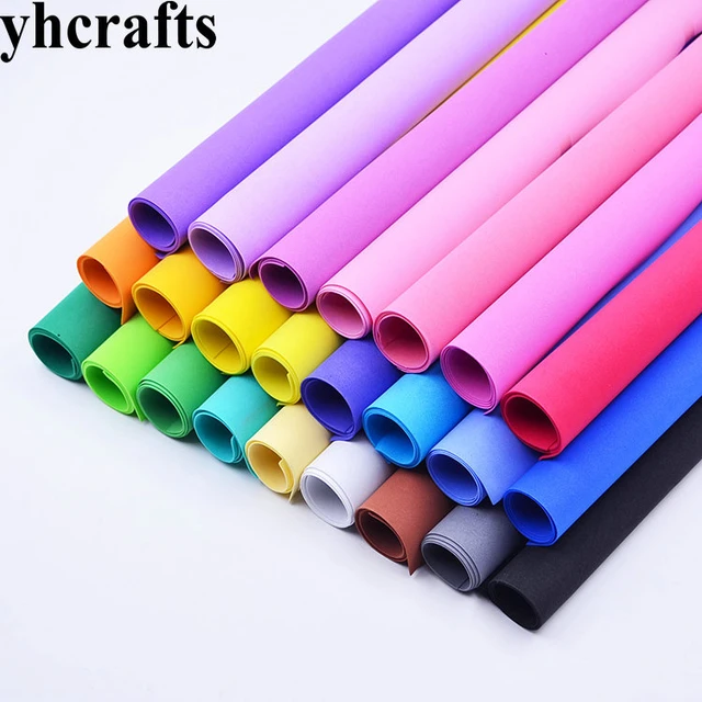 24pcs/lot.2mm 48cm 24 Color Eva Foam Sheets Craft Sheets School Projects  Handmade Material Foam Paper Kindergarten Supplies - Dolls Accessories -  AliExpress