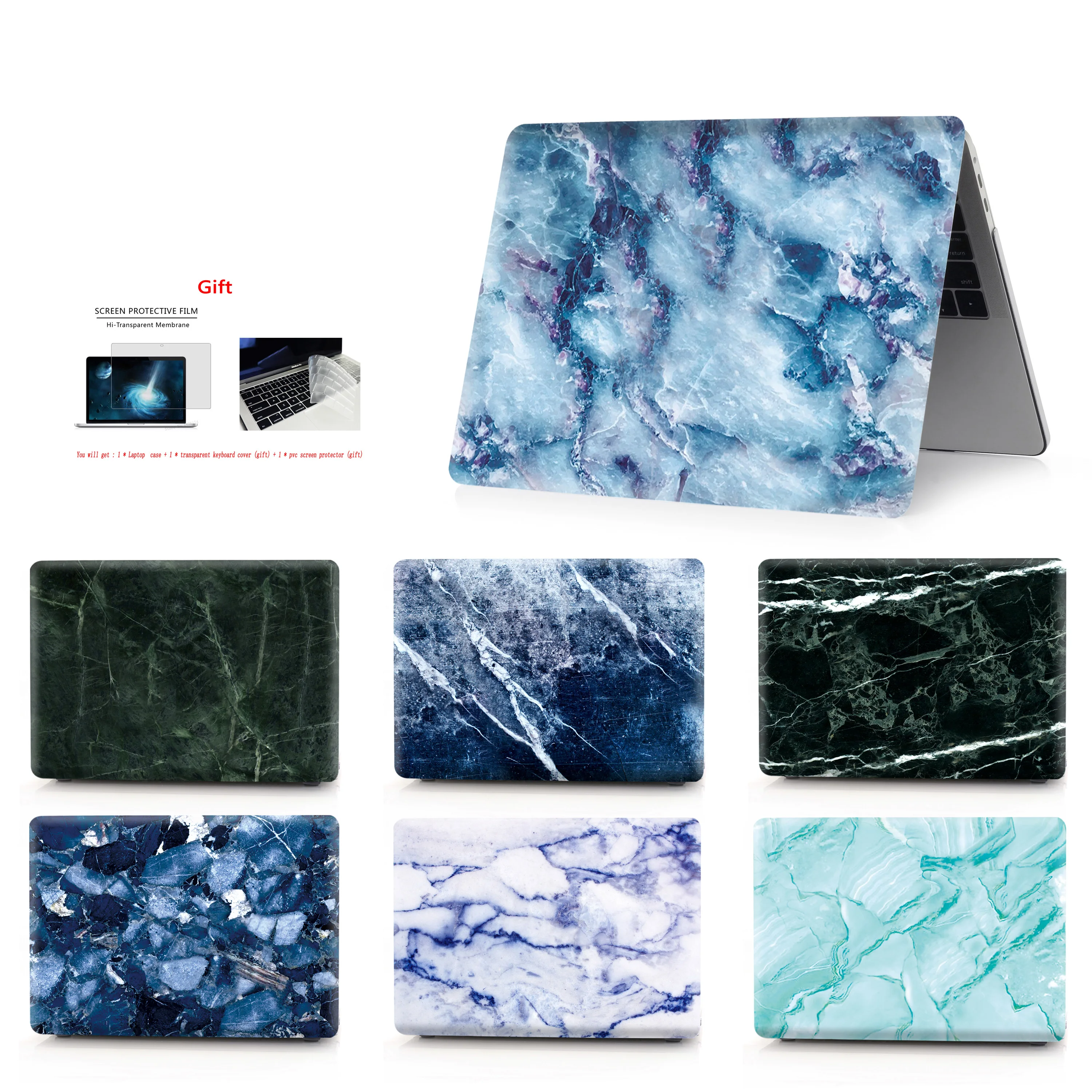 Мраморный чехол для ноутбука Apple Macbook Air Pro Retina M1 Chip 11 12 13 15 16 дюймов Pro13 A2251 A2179