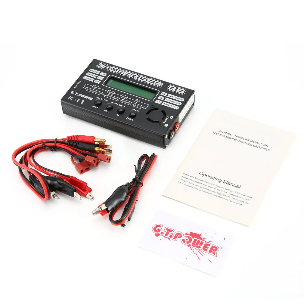 

G.T.Power B606 LCD Display RC Battery Intelligent Charger For 1-6S LiPO/Li-ION/LiFE 1-15S NiCD/NiMH RC Battery