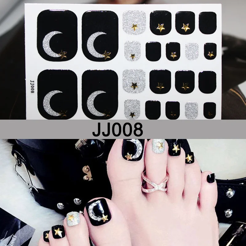 22 шт/лист водонепроницаемый полный носок наклейки для ногтей 3D DIY украшения для ногтей SK88 - Цвет: JJ008