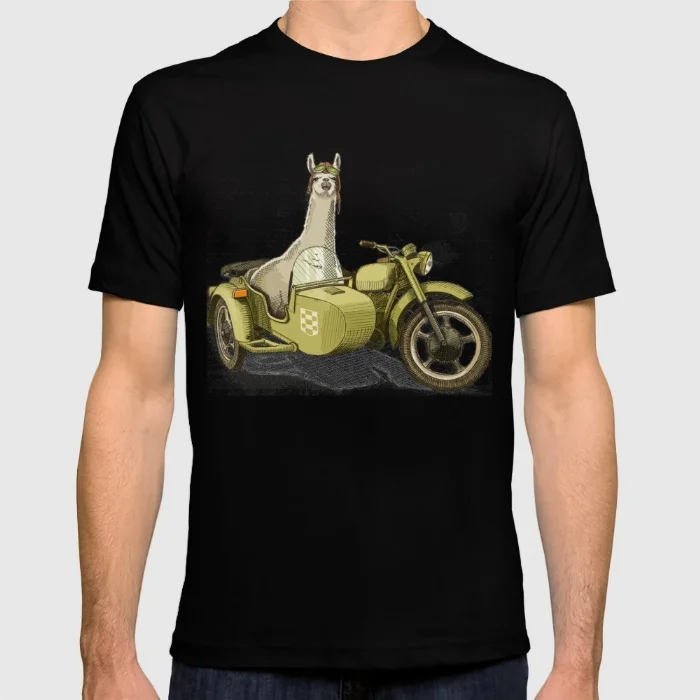 Brand clothing скидка майка мужчин коляской ламы короткий о шеи вскользь хлопок аниме