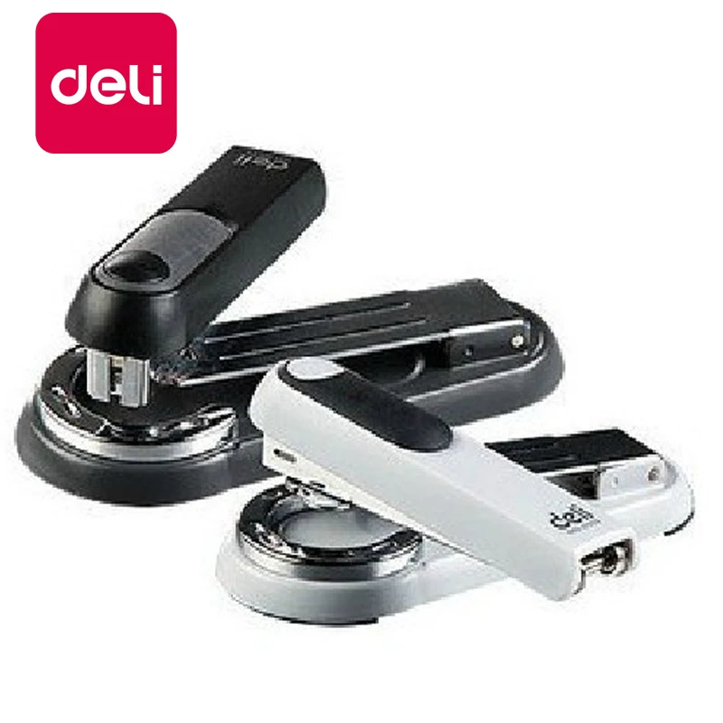 

Deli 2PCS Stapler Rotated Head Office School Binding Supplies User Friendly Labor-saving Fashionable Center Joint Stapler 0333
