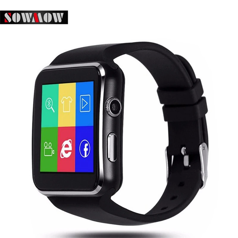 Sowmow E6 смарт часы светодиодный наручные X6 Умная Электроника SmartWatch С Камера