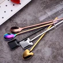 Tofok Креативный острый квадратный круглый молочный чай кофе перемешивание Совок из нержавеющей стали Десерт Мороженое ложка для кафе бар