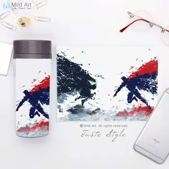 

With Lid Wide Mouth 300ml Kids Water Bottle Watercolor Superhero Movie Batman Personalized BPA Free Plastic Insulated Drinkware