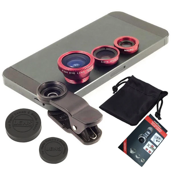 

Funny Fish Eye Lens + Wide Angle Camera Lens + Macro Cell Phone Lens 3 in 1 Universal Smartphone Lens For Iphone X 8 For huawei