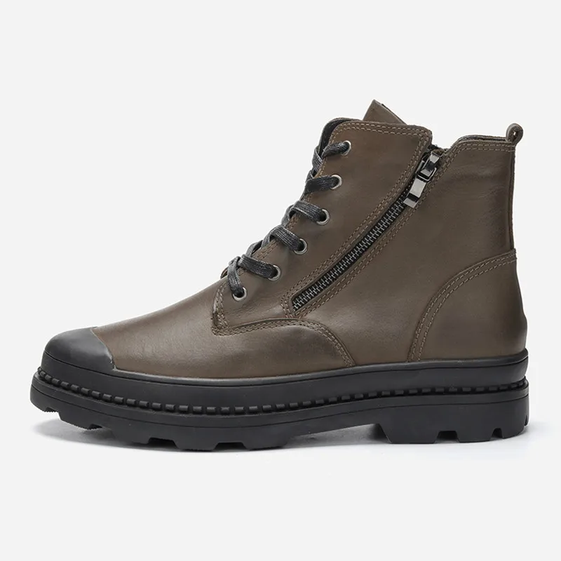 

2018 Natuurlijke Koe Lederen Mannen Laarzen 38 ~ 47 Handgemaakte Retro Mannen Schoenen # HH-009