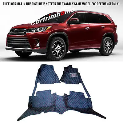 

Left Hand Drive! Car Floor Mat Pad 1set For Toyota Highlander 7Seats 2015 2016