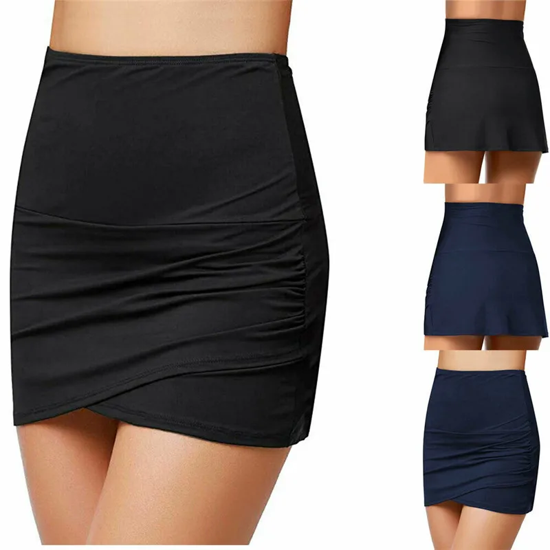 

2019 Sexy Women High Waist Swim Skirt Bikini Bottom Swimwear Summer Beach Briefs