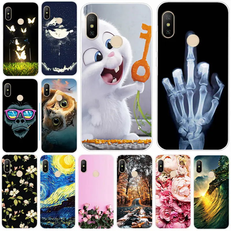 

For Xiaomi Redmi Note 6 pro Case Silicone Back Cover TPU Soft Funda on Redmi Note 6pro 3gb 32 4 gb 64gb Phone Cases 6.26" ky104