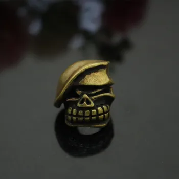 

1PC Brass Pirate Sailor Skull Knife Beads Lanyard Pendant Paracord Bracelet Rope DIY Decorative Accessories Multipurpose Pendant