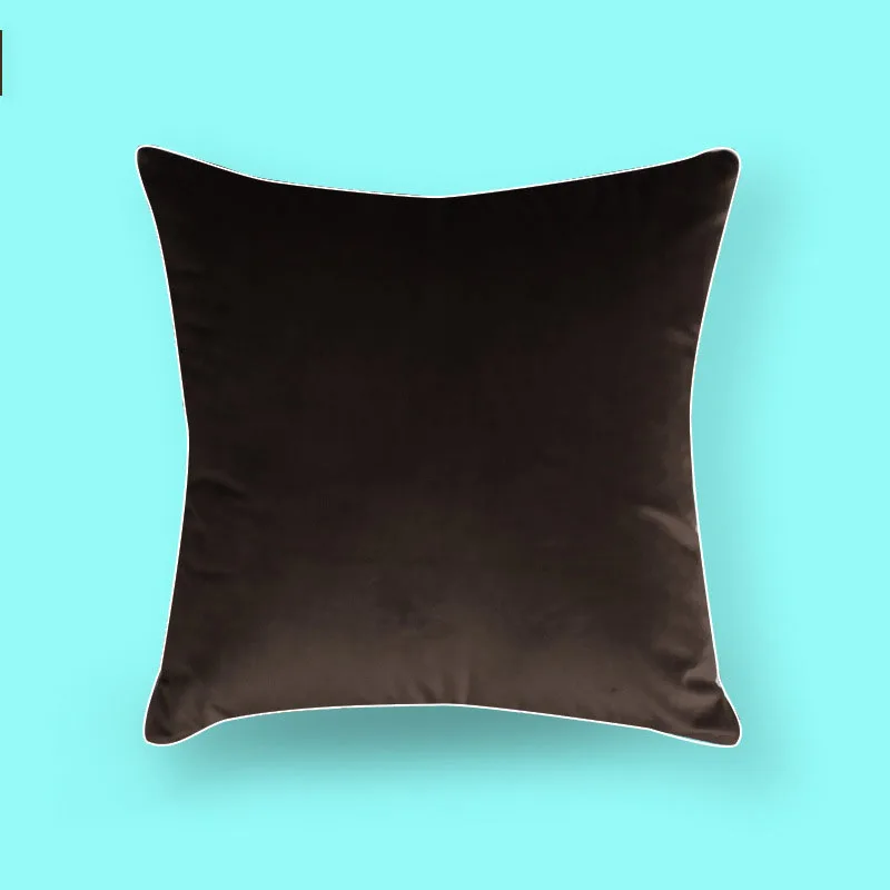 European style Solid color Simple Pillow sofa Cushion car Lumbar pillow High grade Sleeper cover