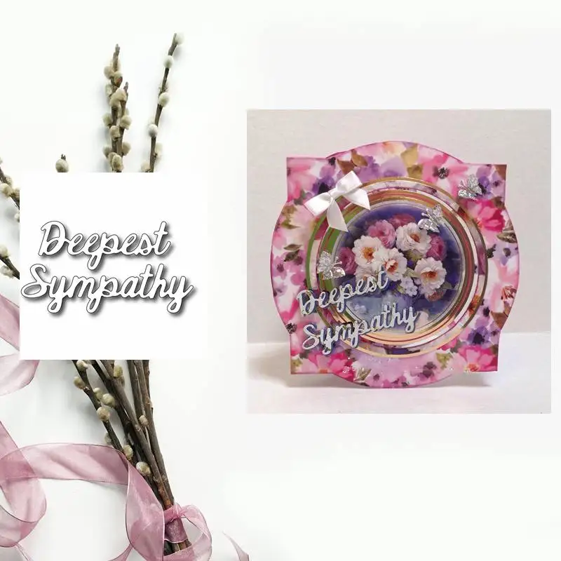 

Deepest Simpathy Word Cutting Dies DIY Paper Card Album Making Scrapbooking Template Craft Stencil Embossing New Dies For 2019