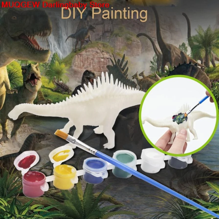 Образование родителей обучение DIY Рисование игрушки динозавр модель забавные